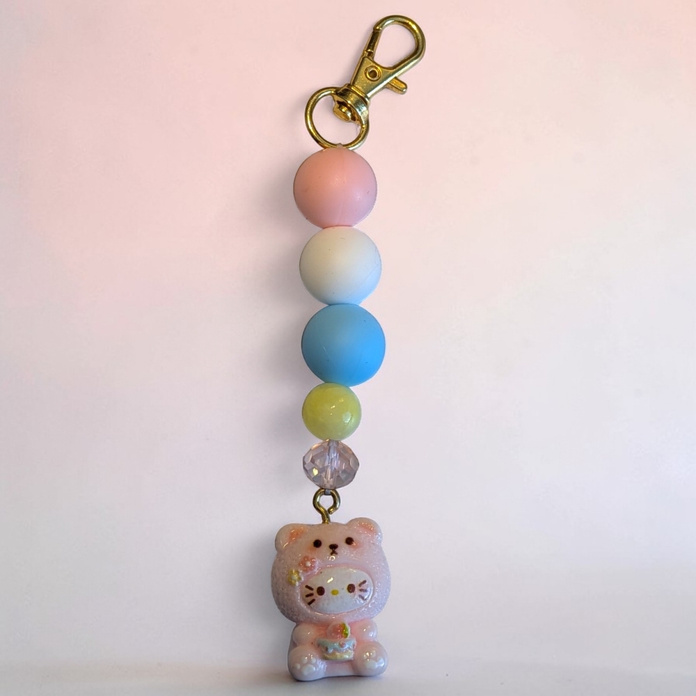 Handmade Hello Kitty As A Bear Bag Charm/ Keychain